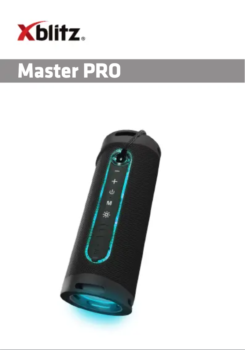 Page n°1 - Manuel utilisateur Xblitz Master Pro
