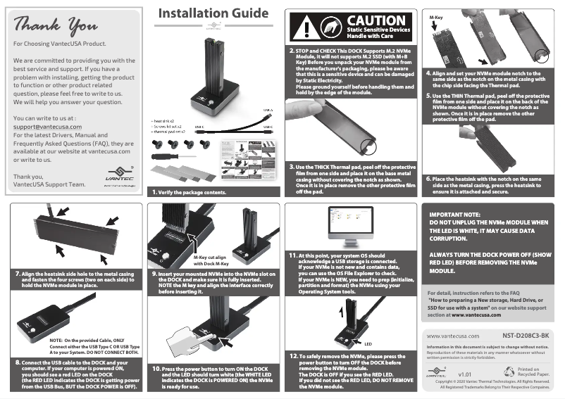Image de la première page du manuel de l'appareil NexStar NST-D208C3-BK