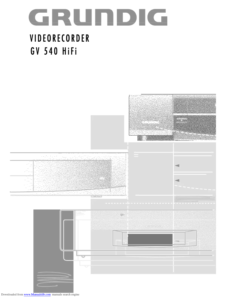 Page n°1 - Manuel utilisateur Grundig GV 540