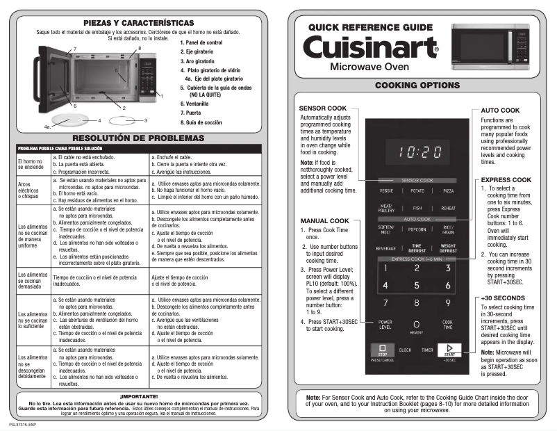 Page 1 de la notice Manuel utilisateur Cuisinart CMW-110
