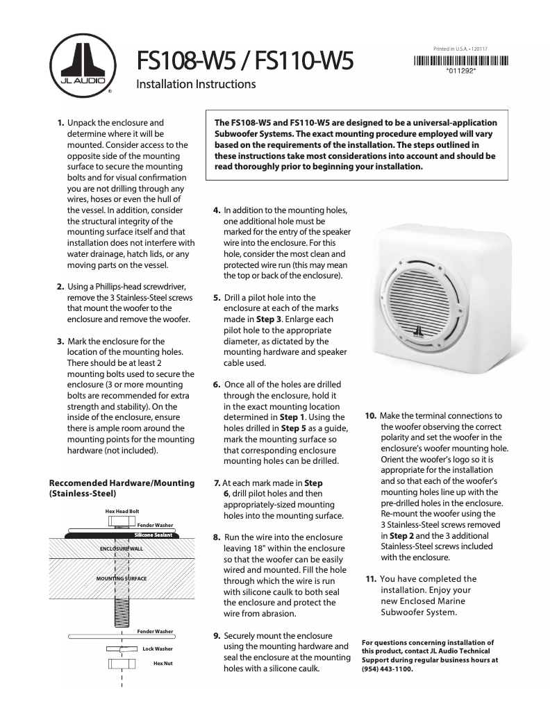 Image de la première page du manuel de l'appareil FS108-W5