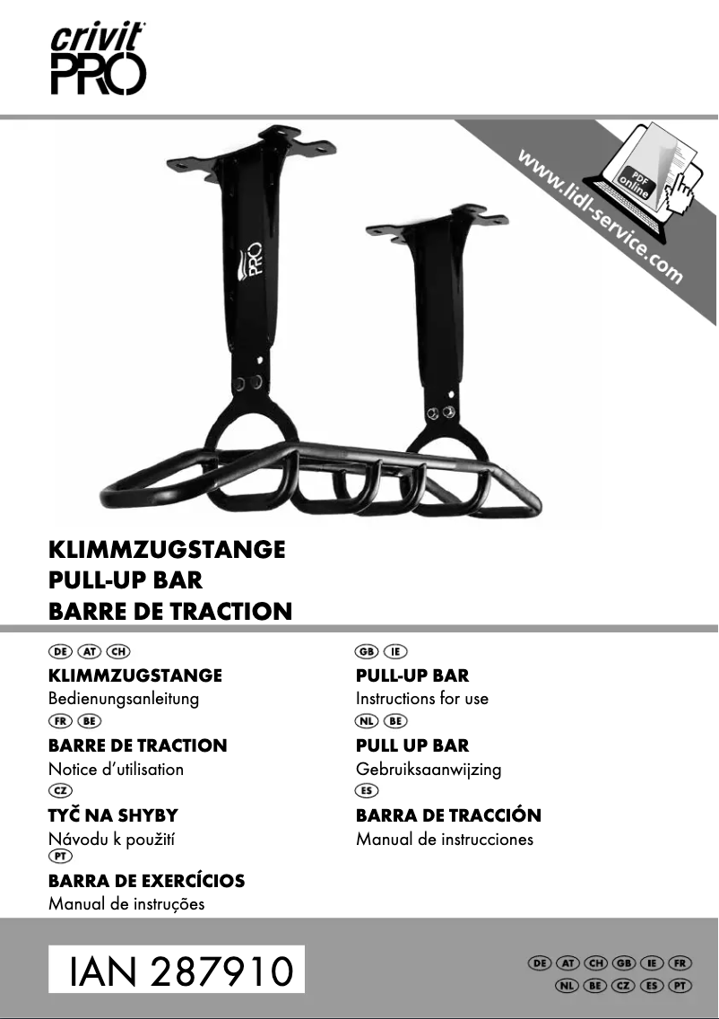 Page 1 de la notice Manuel utilisateur Crivit IAN 287910