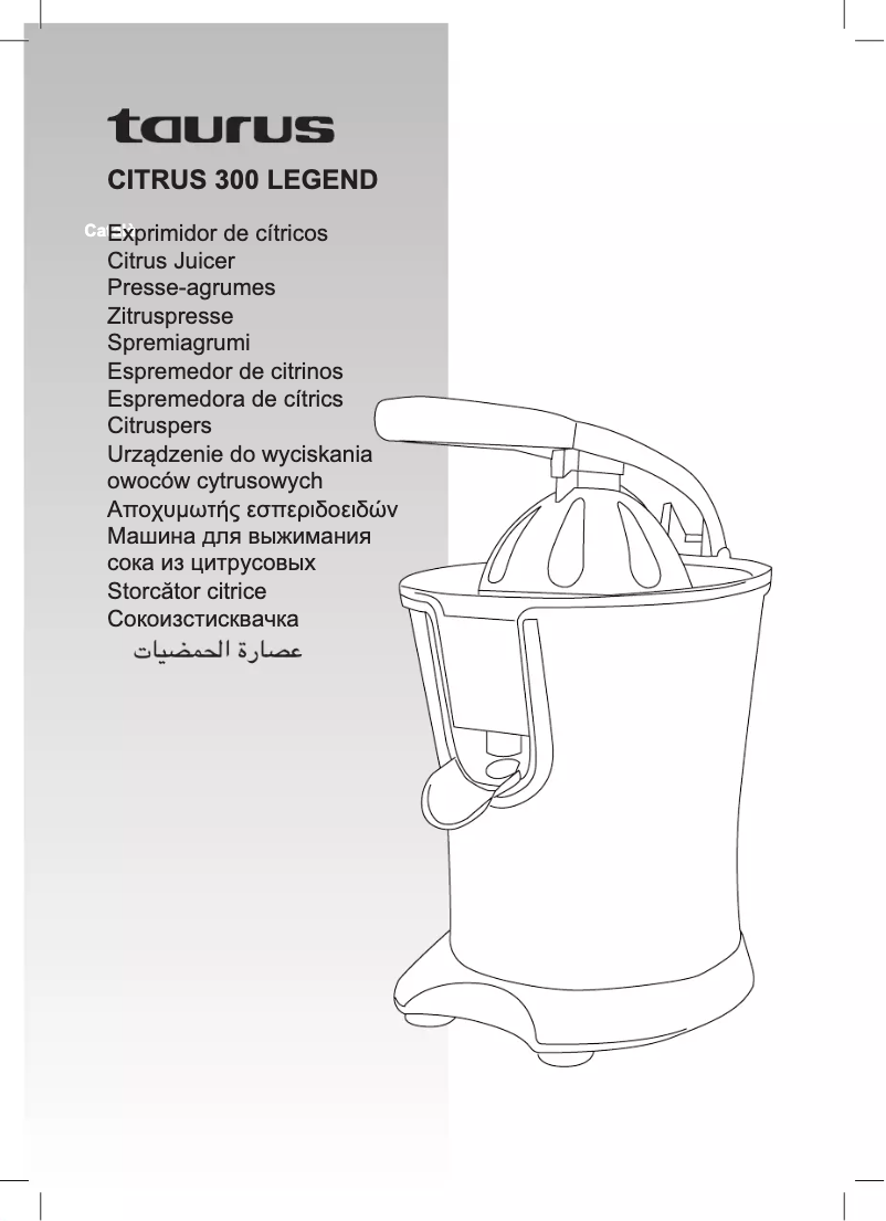 Page 1 de la notice Manuel utilisateur Taurus Citrus 300 Legend