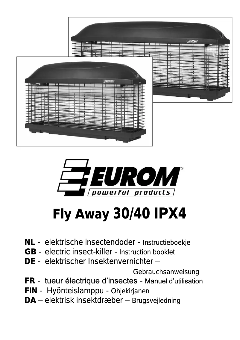 Page 1 de la notice Manuel utilisateur Eurom Fly Away 40 IPX4