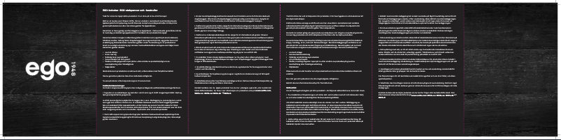 Page 1 de la notice Manuel utilisateur EGO P30ANSDUO 30