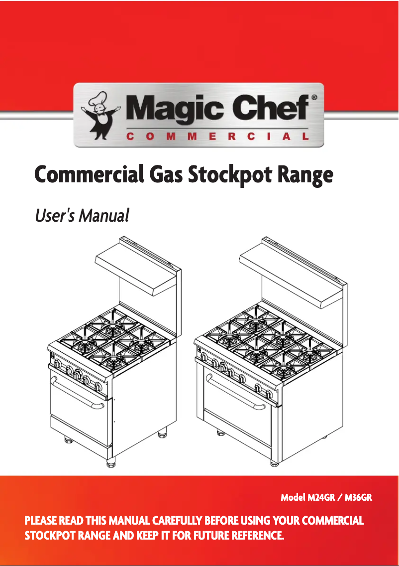 Página 1 del manual Manual de usuario Magic Chef M24GR