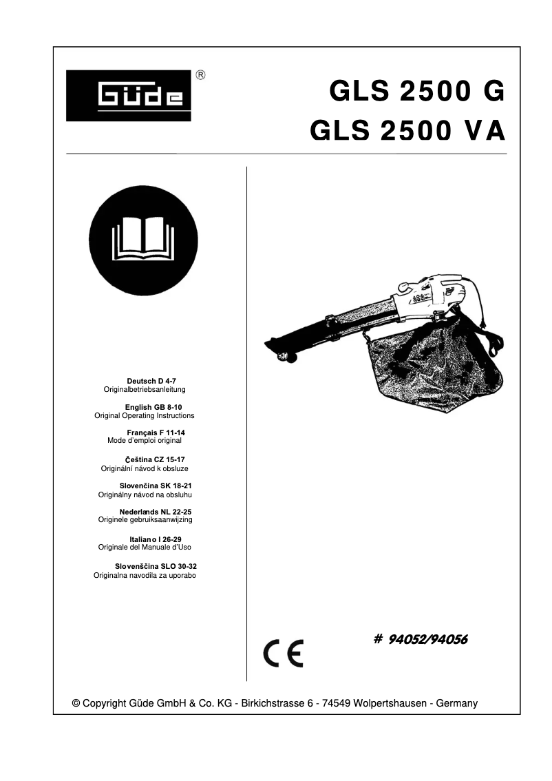 Page 1 de la notice Manuel utilisateur Güde GLS 2500 VA