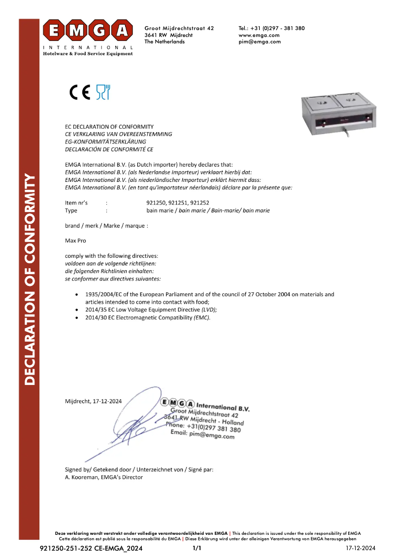 Image de la première page du manuel de l'appareil 921252