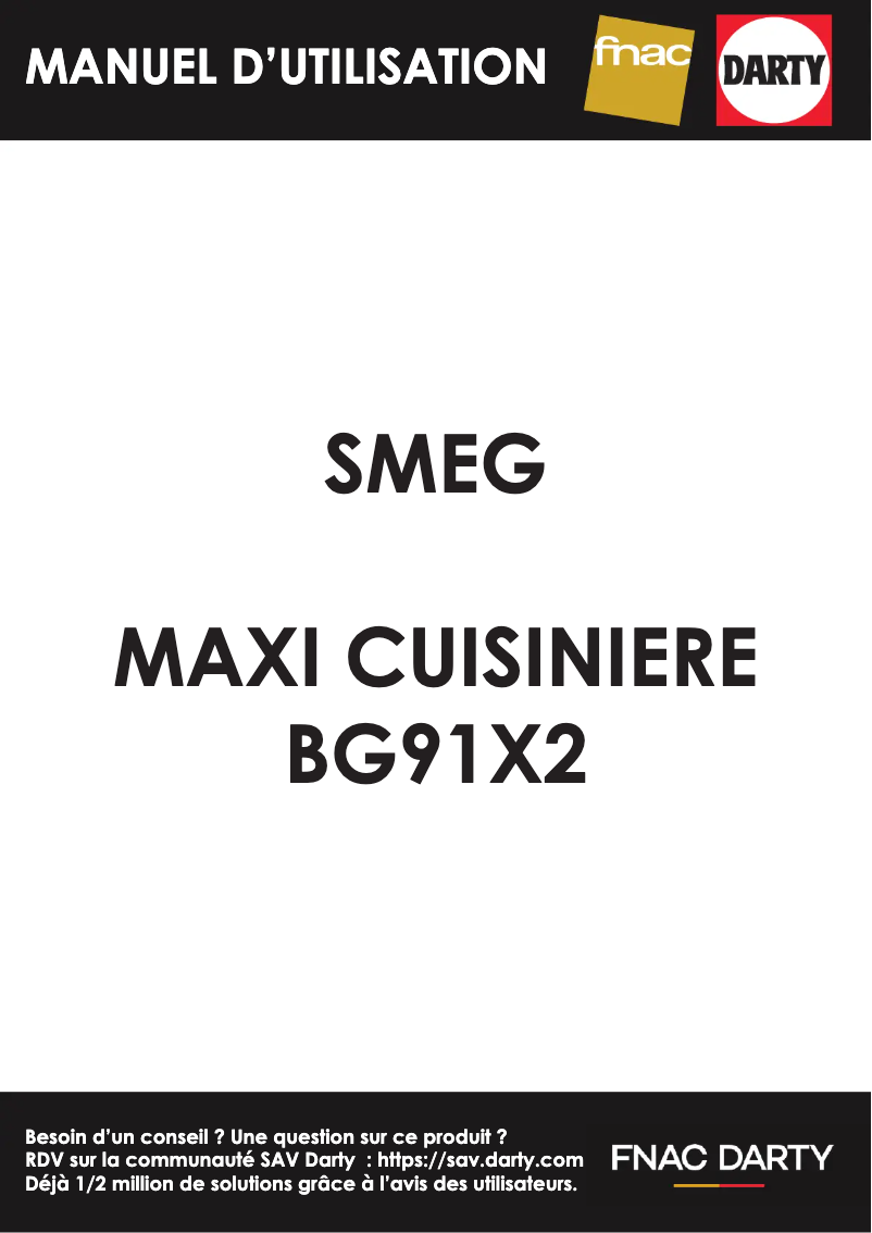 Page n°1 - Manuel utilisateur Smeg BG91X2
