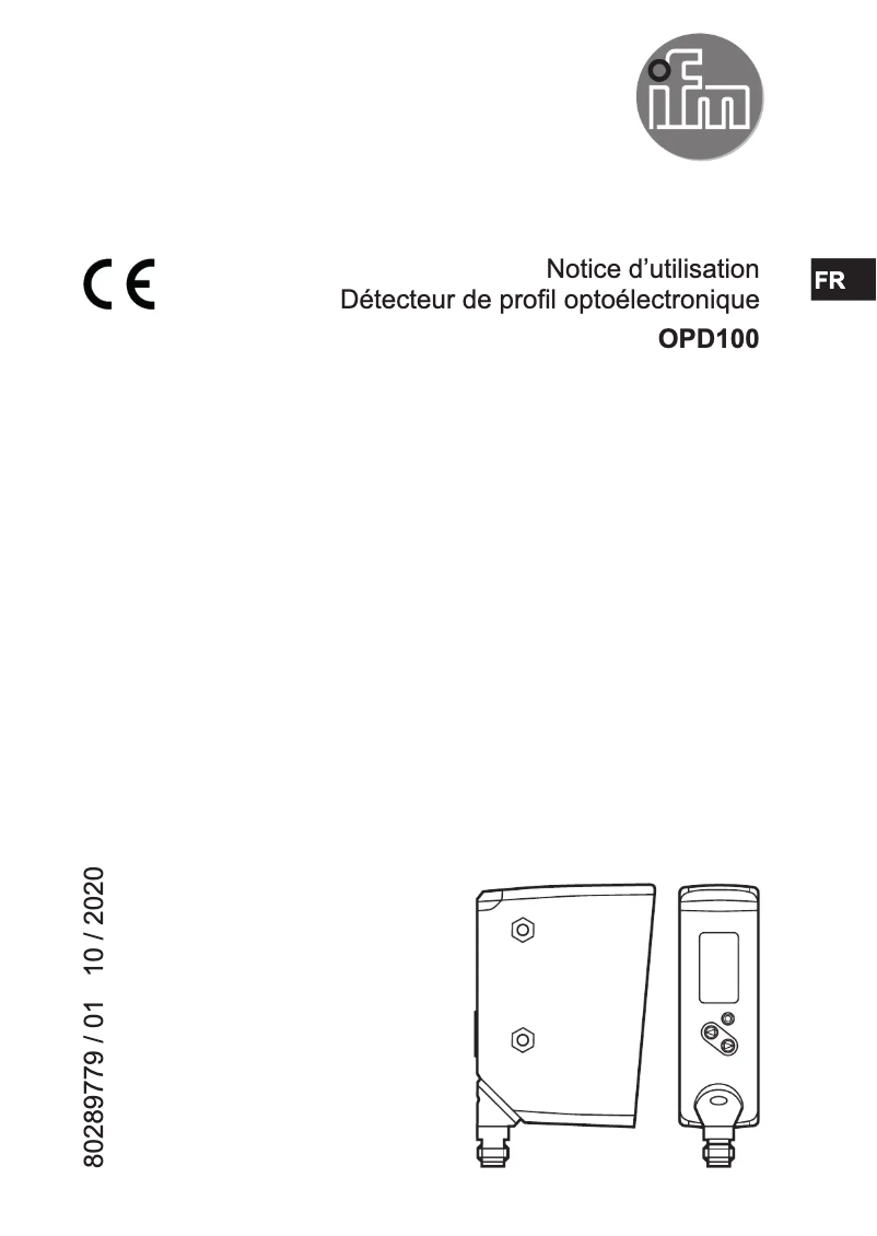 Image de la première page du manuel de l'appareil OPD100