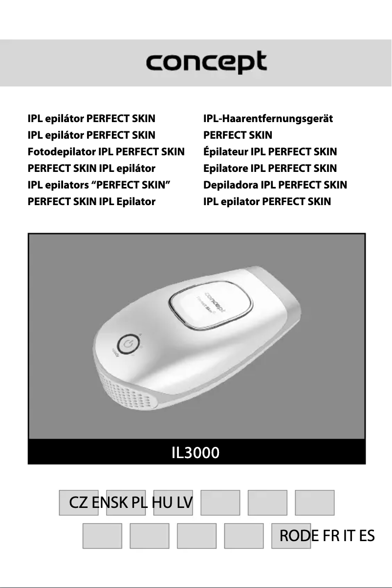 Page 1 de la notice Manuel utilisateur Concept Perfect Skin IL3000