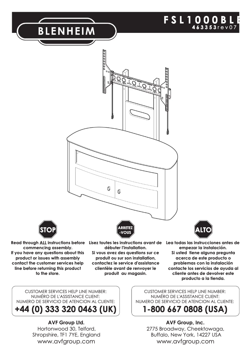 Imagen de la primera página del manual del dispositivo Blenheim