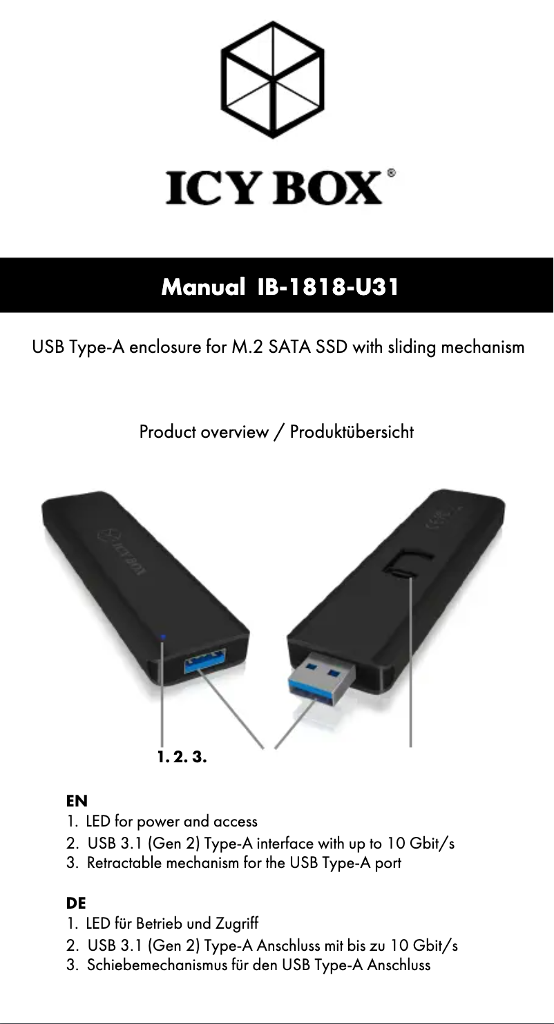 Image de la première page du manuel de l'appareil IB-1818-U31