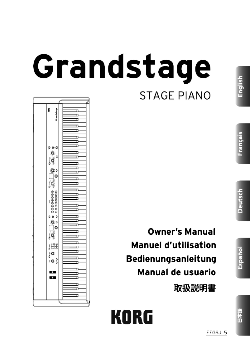 Page 1 de la notice Manuel utilisateur Korg Grandstage