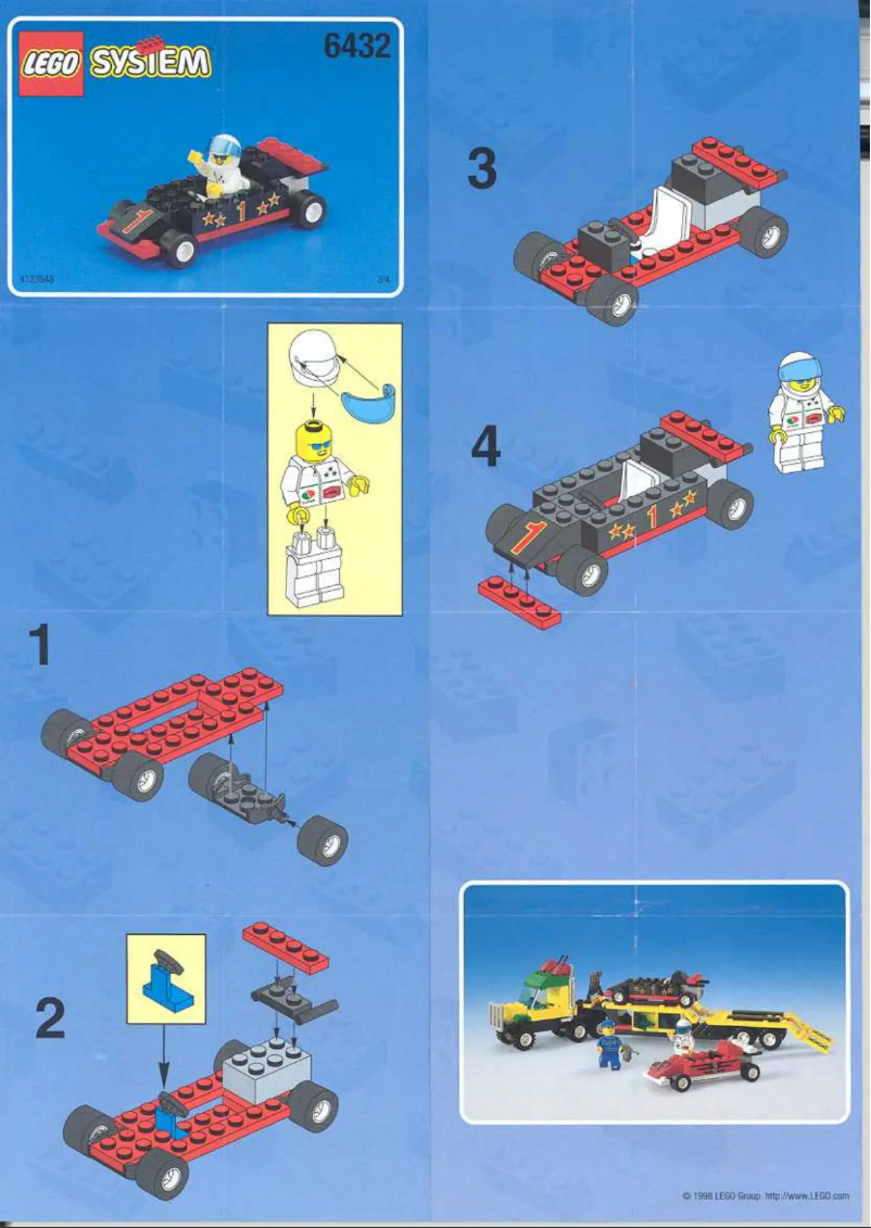Page 1 de la notice Manuel utilisateur Lego Formula 1 Transporter