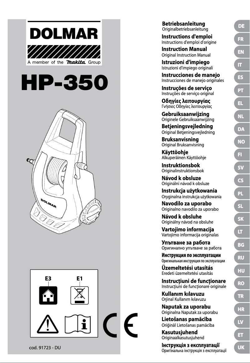 Page n°1 - Manuel utilisateur Dolmar HP-350