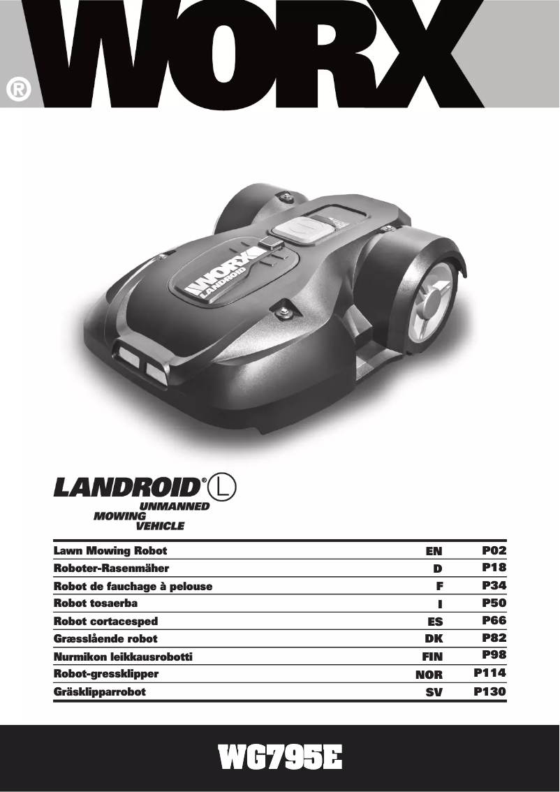 Page n°1 - Manuel utilisateur Worx WG795E