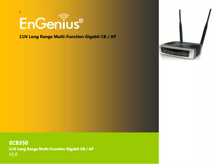Page 1 de la notice Manuel utilisateur EnGenius ECB350
