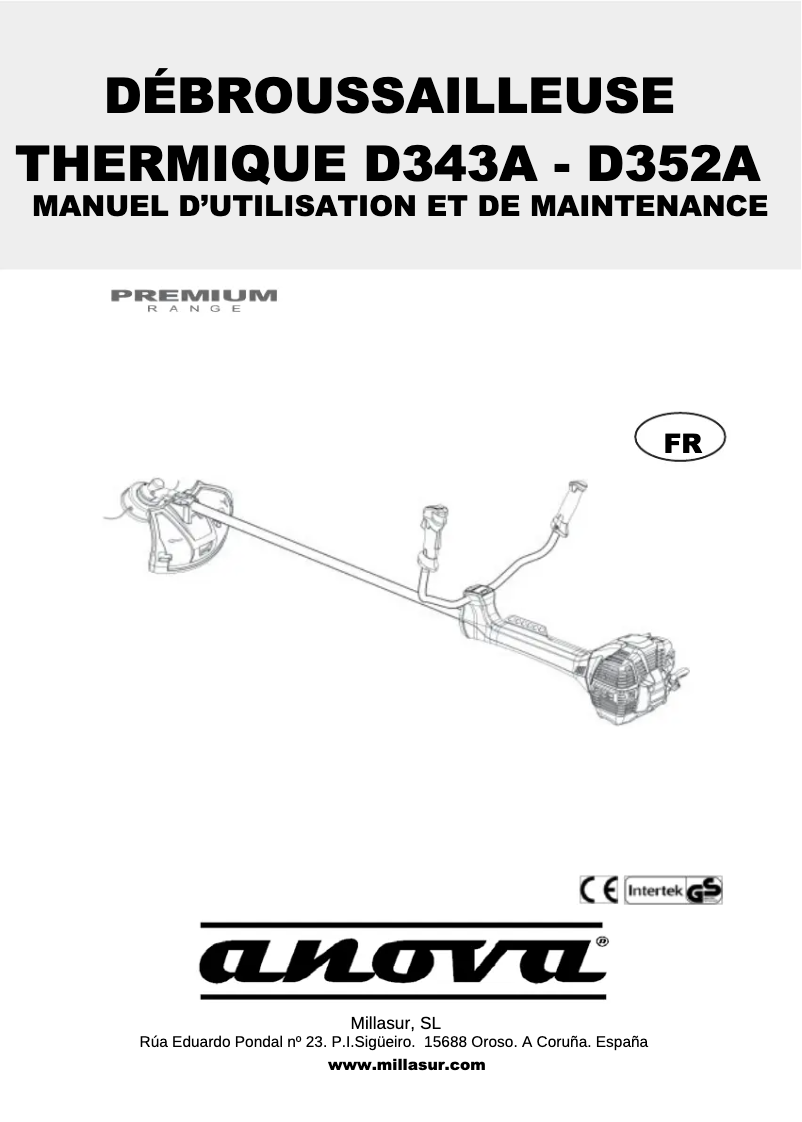 Page n°1 - Manuel utilisateur Anova D352A