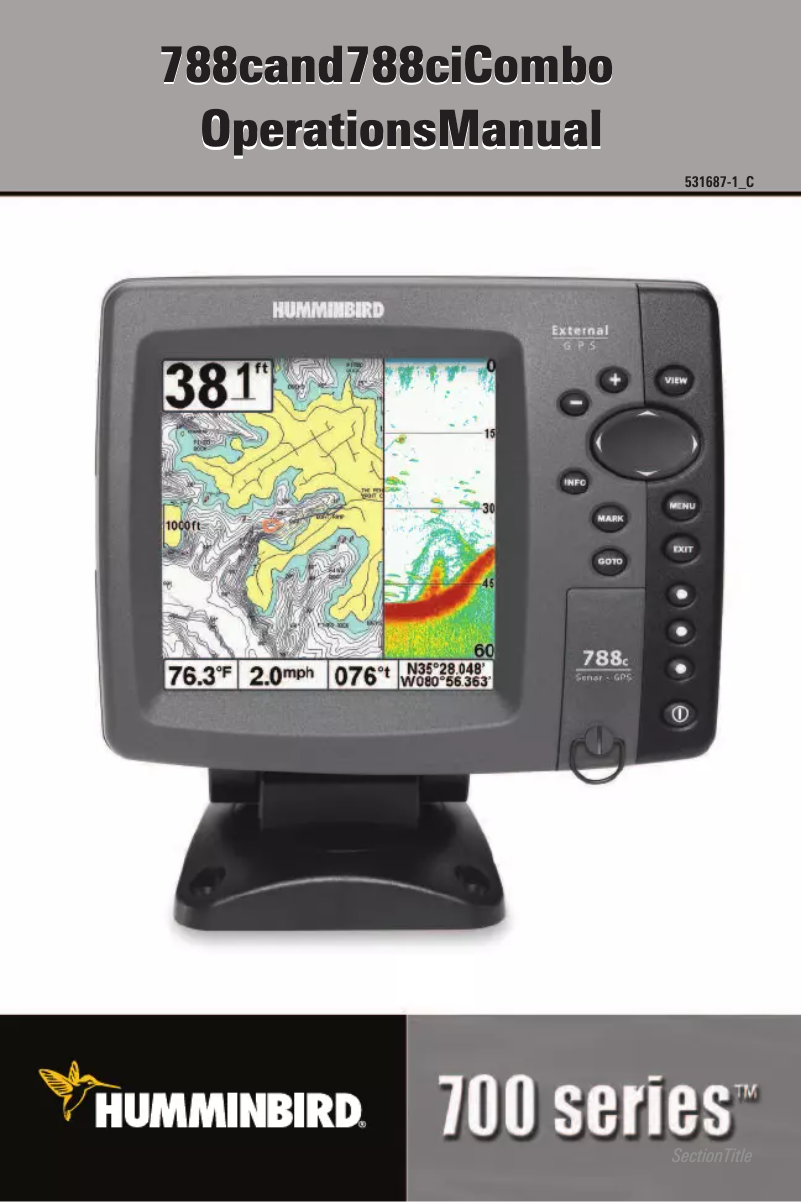 Page 1 de la notice Manuel utilisateur Humminbird 788C