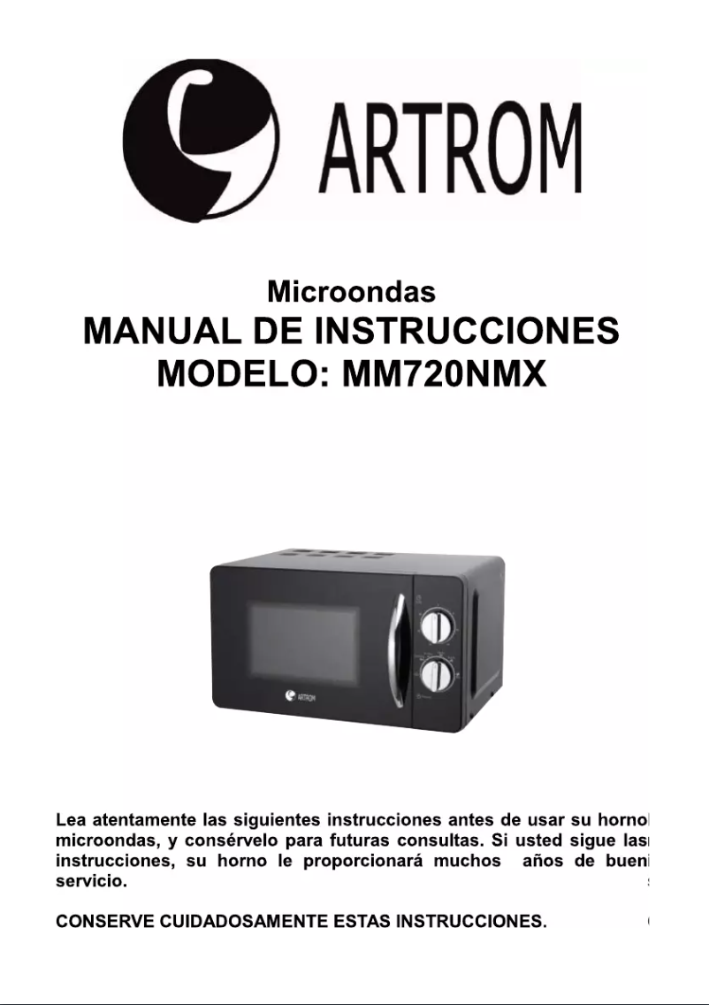 Page 1 de la notice Manuel utilisateur Artrom MM-720NMX
