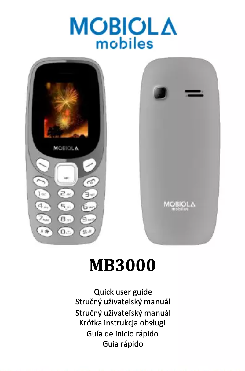 Imagen de la primera página del manual del dispositivo MB 3000