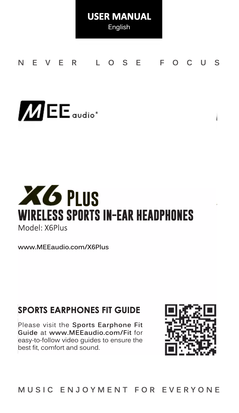 Page n°1 - Manuel utilisateur MEE audio X6 Plus