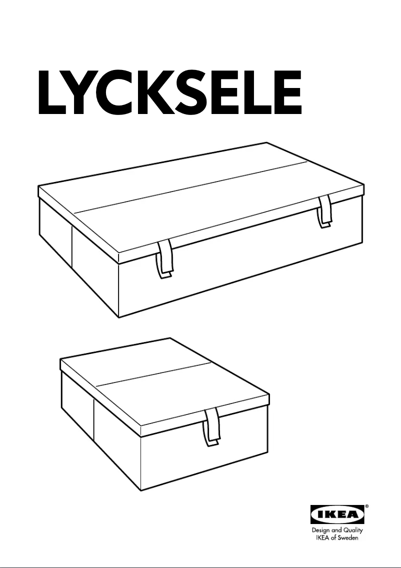 Page 1 de la notice Manuel utilisateur Ikea LYCKSELE 801.924.58