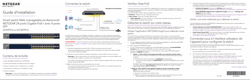 Page n°1 - Guide d'installation Netgear GS728TPPv2