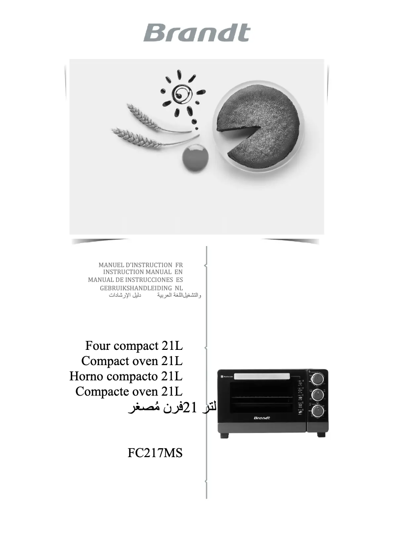 Page 1 de la notice Manuel utilisateur Brandt FC217MS