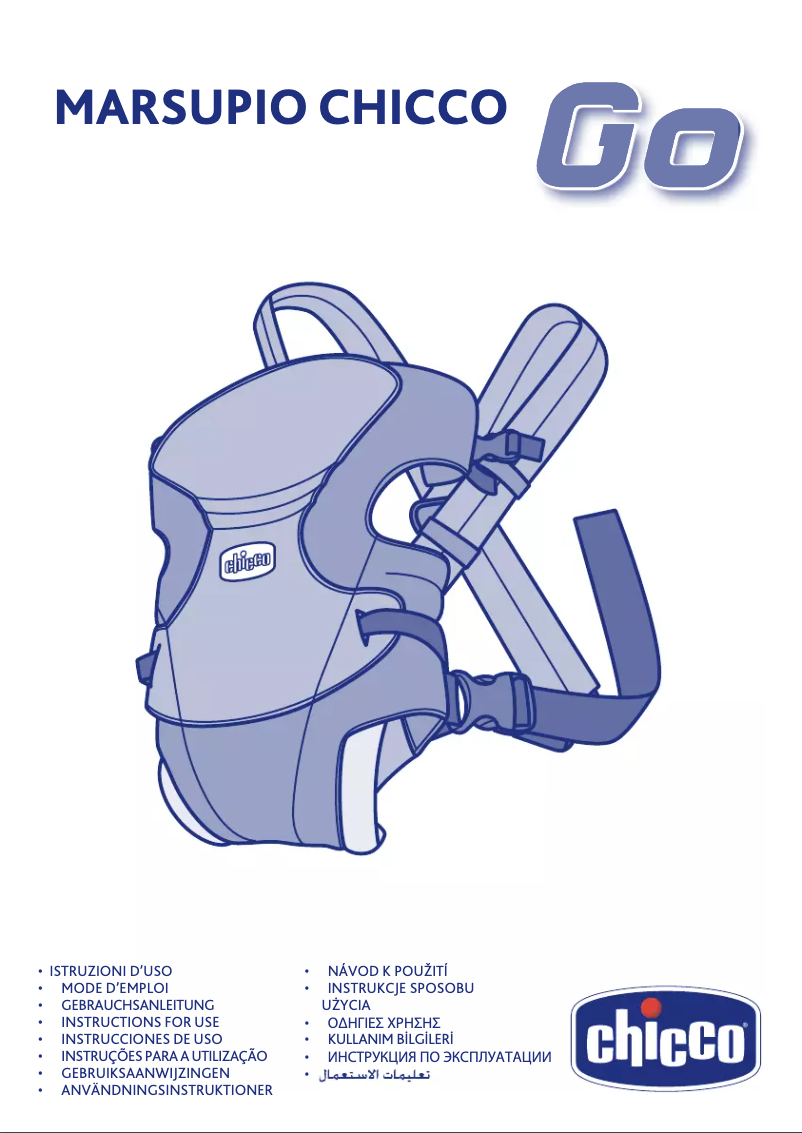 Image de la première page du manuel de l'appareil Marsupio Chicco Go