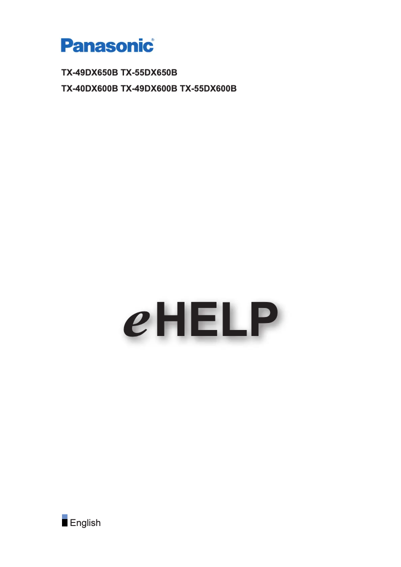 Página 1 del manual Manual de usuario Panasonic TX-49DX650B