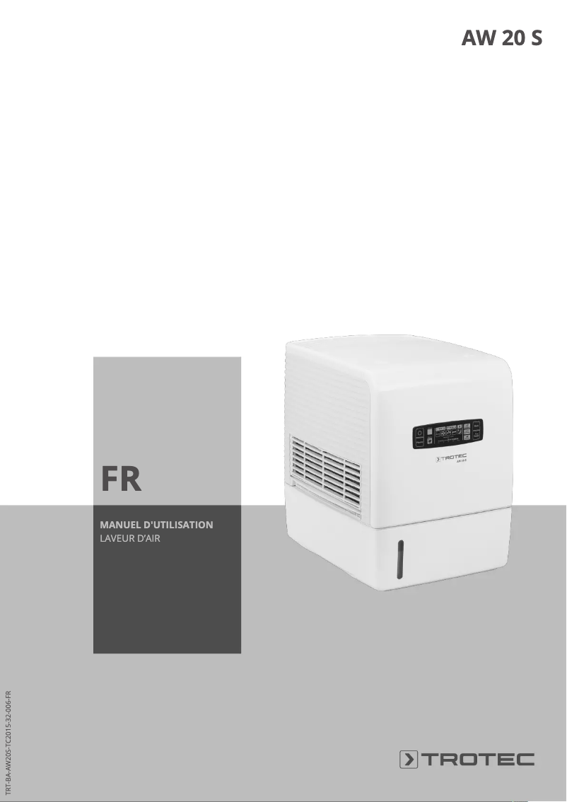 Image de la première page du manuel de l'appareil AW 20 S