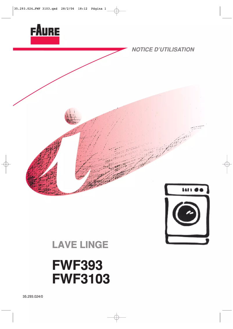 Image de la première page du manuel de l'appareil FWF393