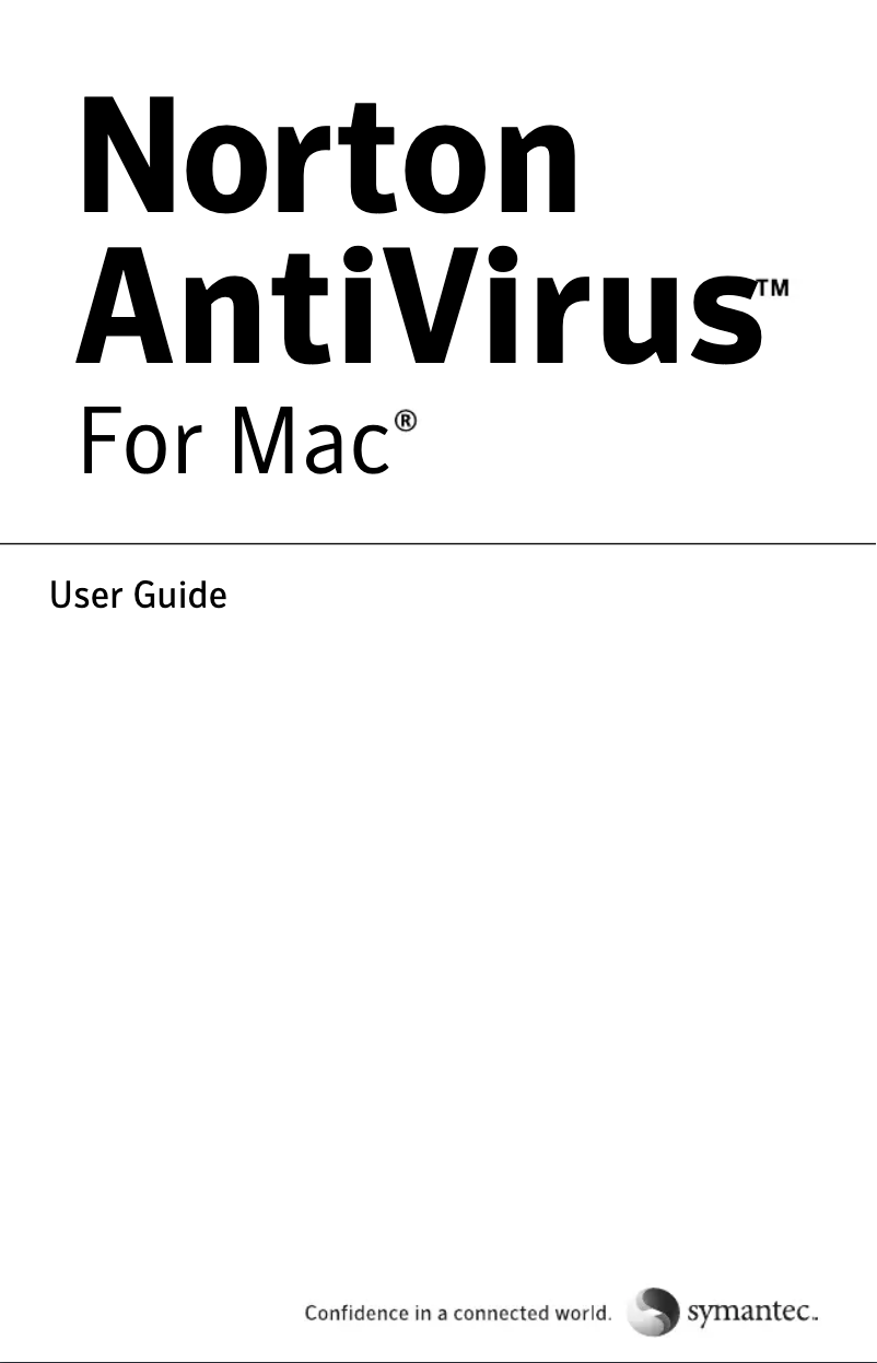 Page 1 de la notice Manuel utilisateur Symantec Norton AntiVirus Dual Protection (Mac)
