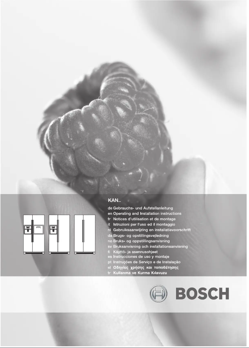Page n°1 - Manuel utilisateur Bosch KAN58A55