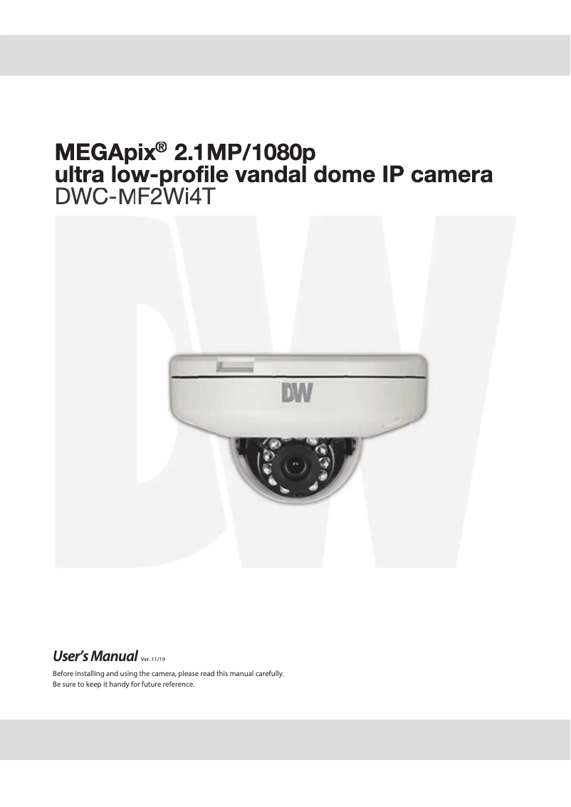 Image de la première page du manuel de l'appareil MegaPix DWC-MF2Wi4T