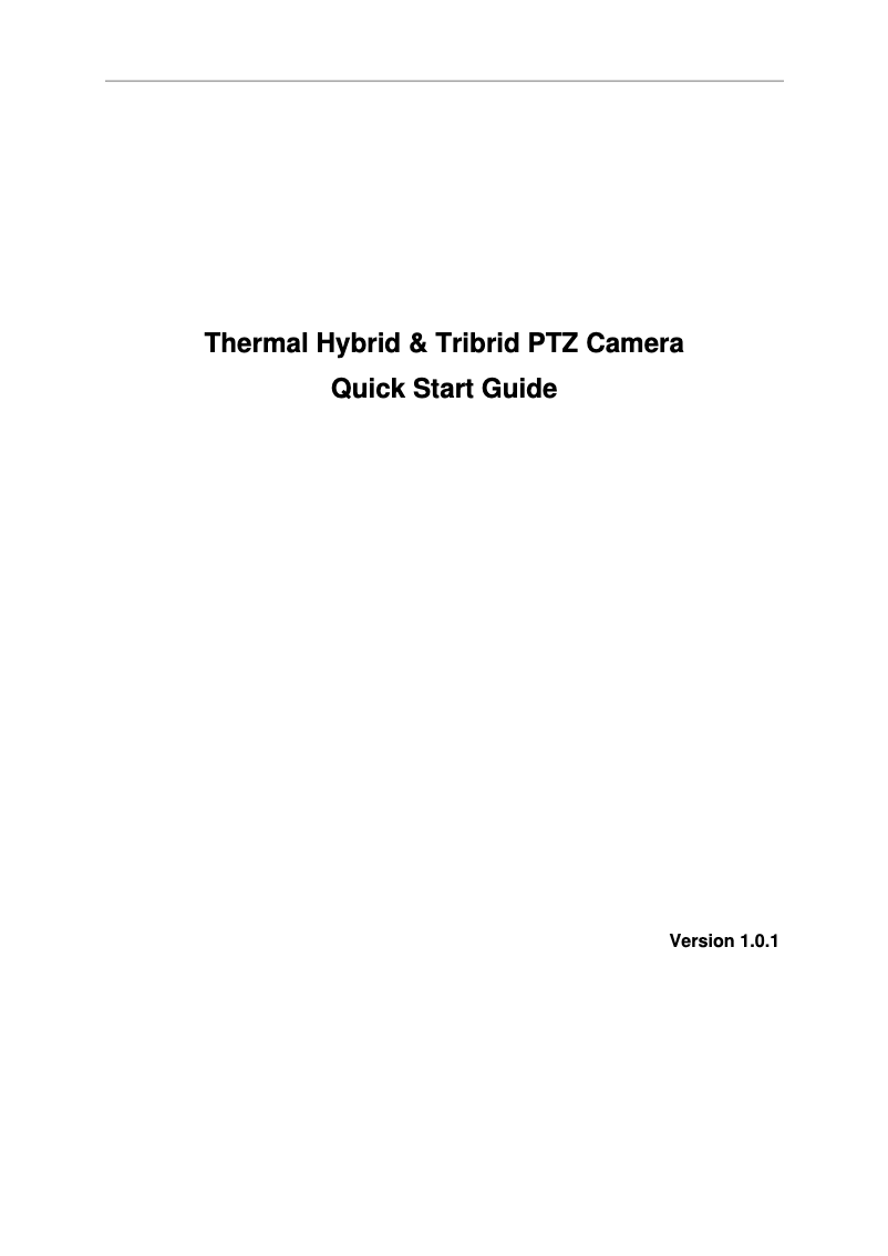 Page n°1 - Guide de démarrage rapide Dahua Technology TPC-PT8621C