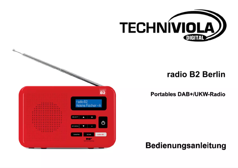 Page n°1 - Manuel utilisateur TechniSat TechniViola Radio B2 Berlin