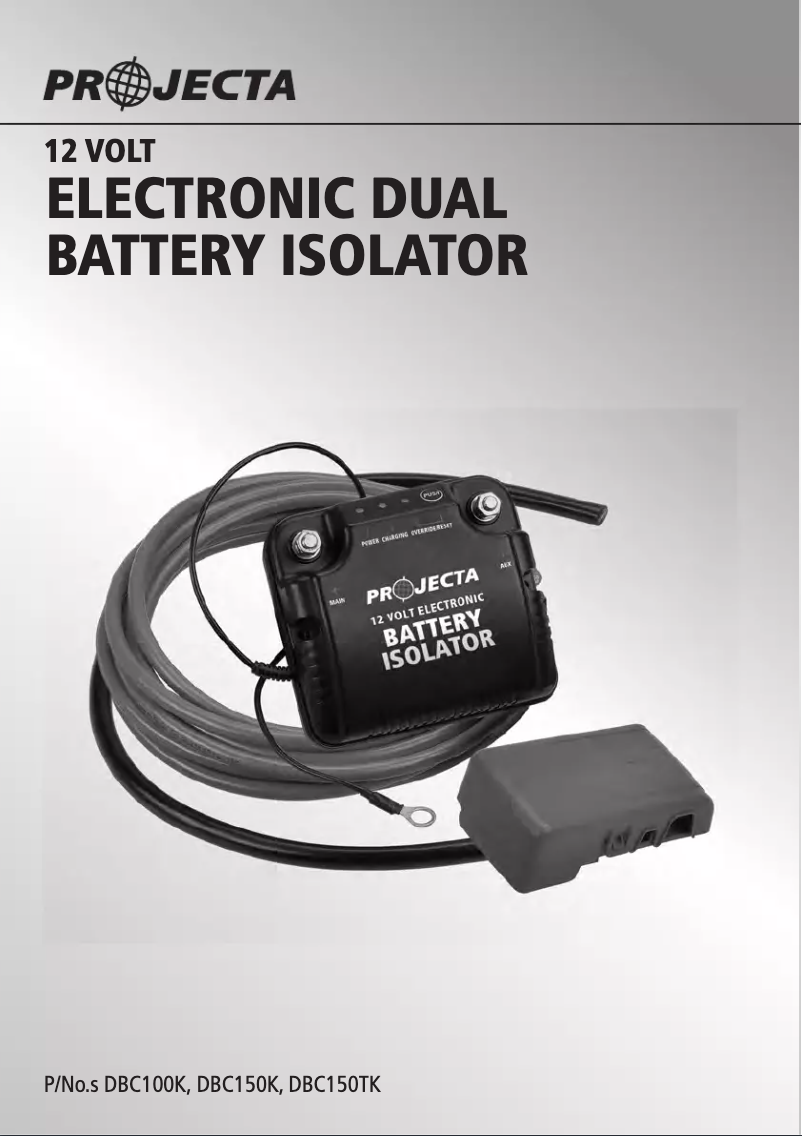 Page 1 de la notice Manuel utilisateur Projecta DBC100