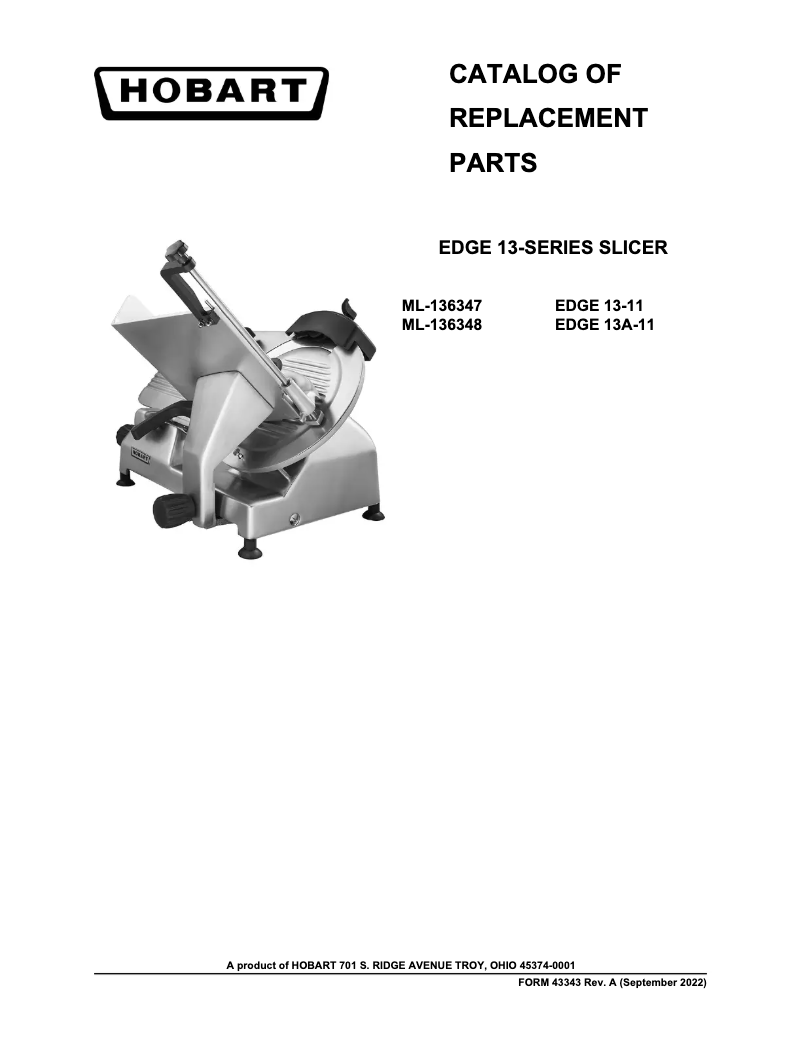 Page 1 de la notice Catalogue Centerline EDGE13A