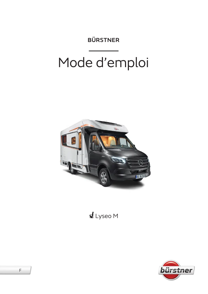 Page 1 de la notice Manuel utilisateur Bürstner Lyseo M Harmony Line (2022)