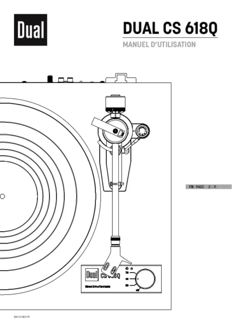 Image de la première page du manuel de l'appareil CS 618Q