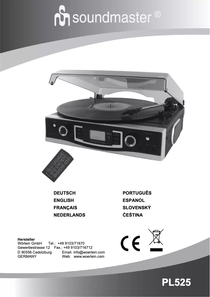 Image de la première page du manuel de l'appareil PL525