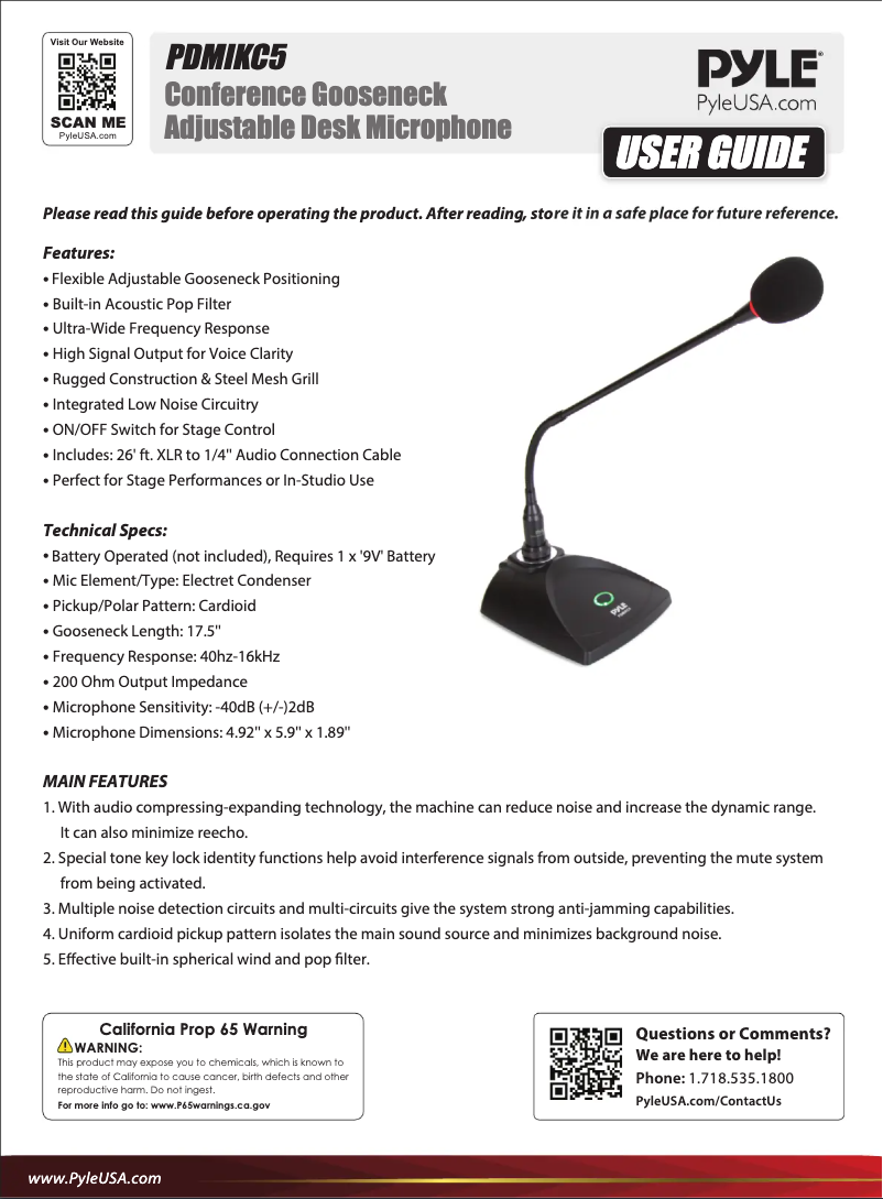 Image de la première page du manuel de l'appareil PDMIKC5