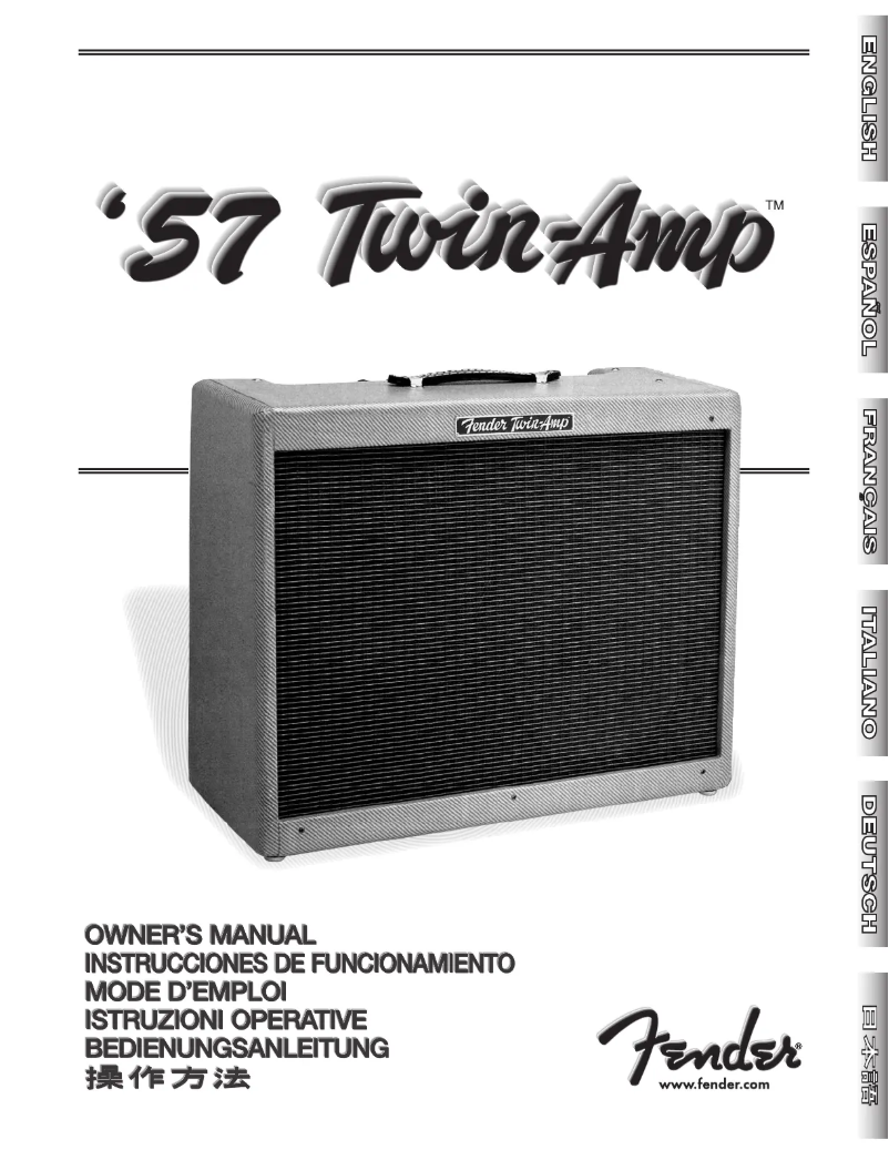 Page 1 de la notice Manuel utilisateur Fender '57 Twin-Amp
