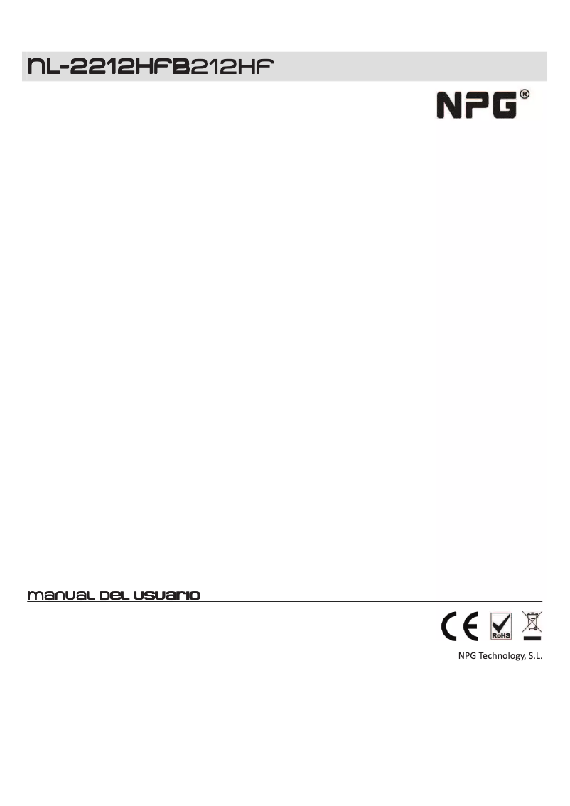 Image de la première page du manuel de l'appareil NL-2212HFB