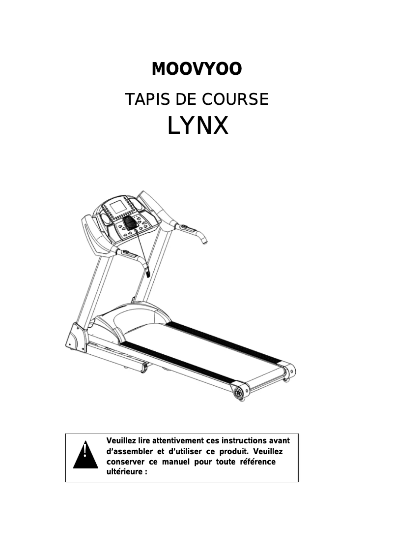 Page n°1 - Manuel utilisateur Moovyoo Lynx