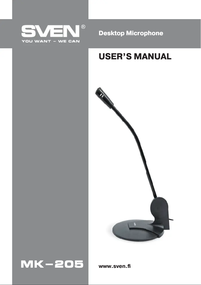 Página 1 del manual Manual de usuario Sven MK-205