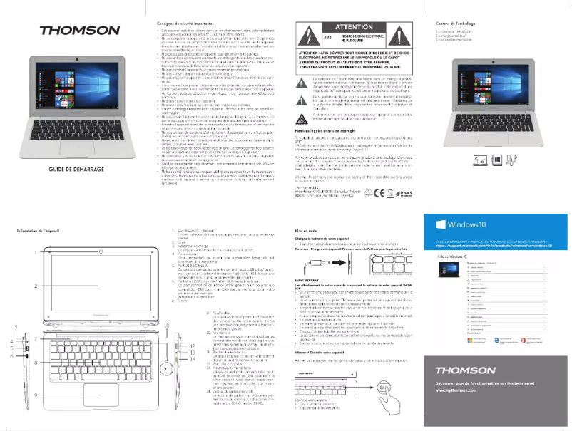 Página 1 del manual Manual de usuario Thomson NEO 12A